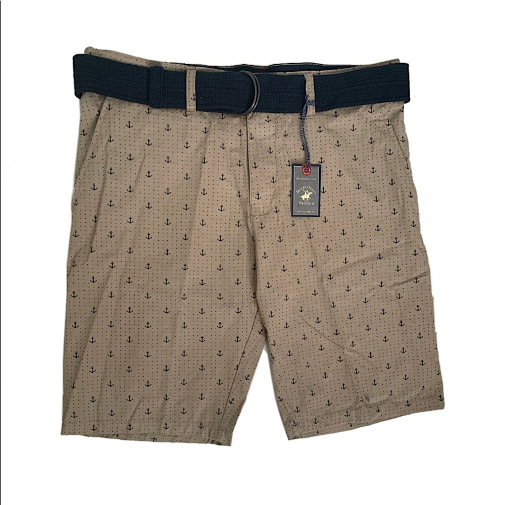 Brand New! Beverly Hills Polo Club Belted Shorts